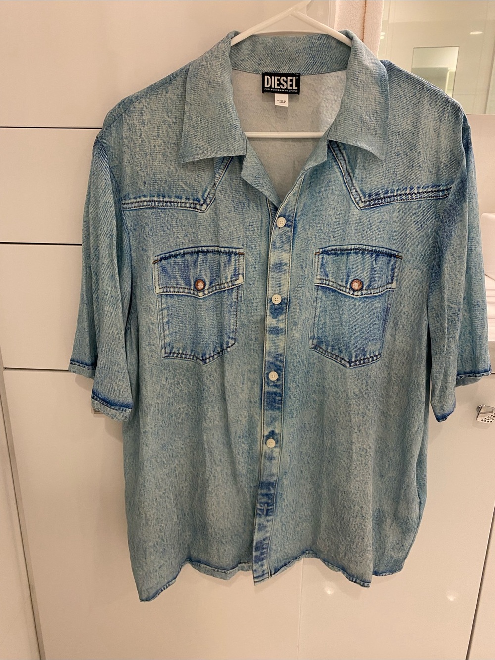 Diesel Light Wash Denim look shirt unisex